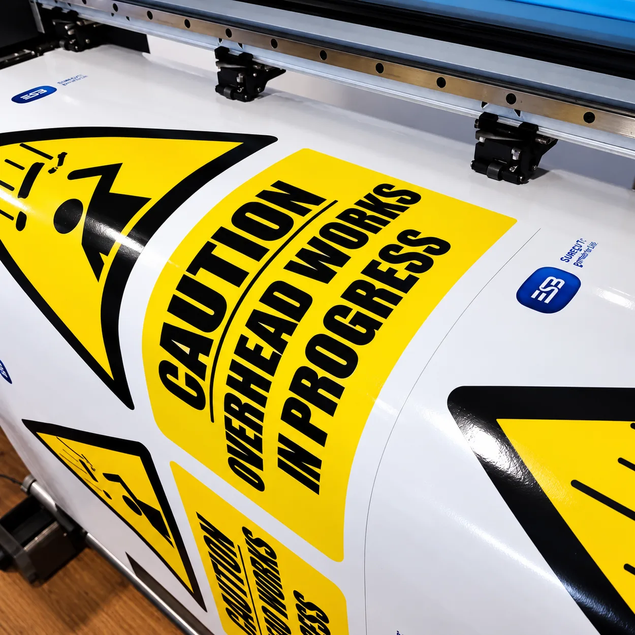 Safety and warning signage produced by Elite Signs
